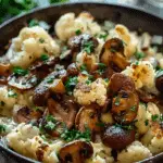 Garlic Cauliflower Mushroom Skillet