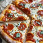 Hot Honey Pepperoni Ricotta Pizza