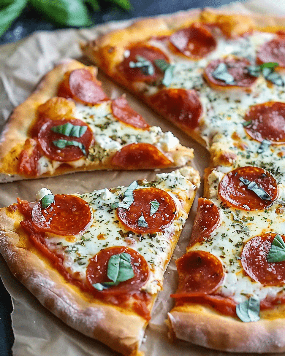 Hot Honey Pepperoni Ricotta Pizza