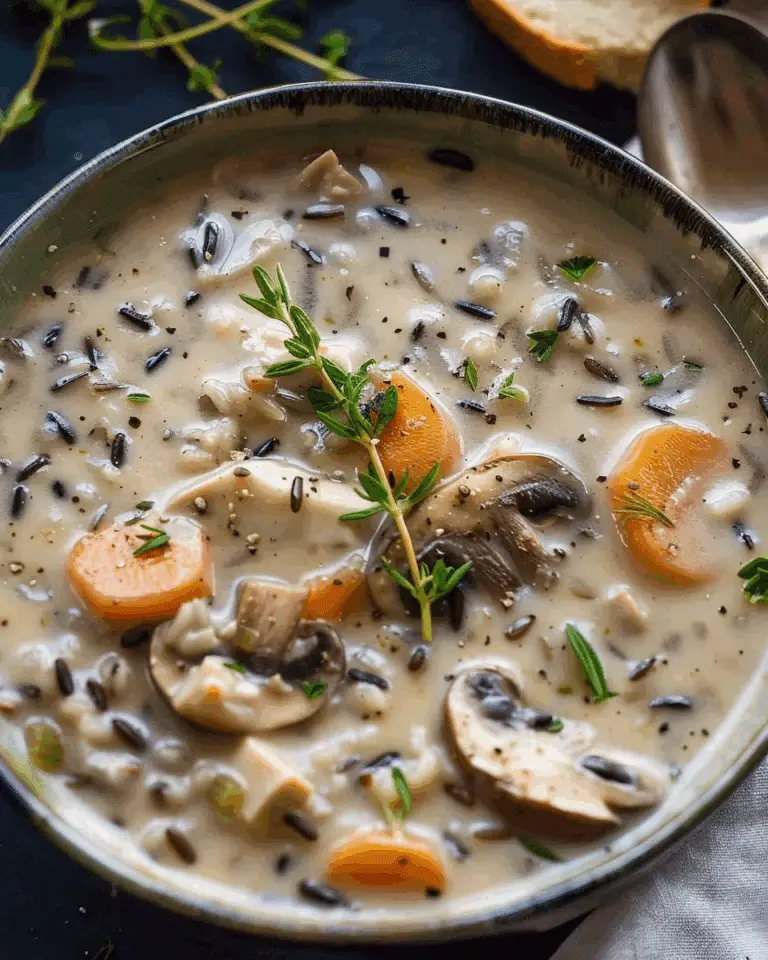 Creamy Wild Rice and Mushroom Soup