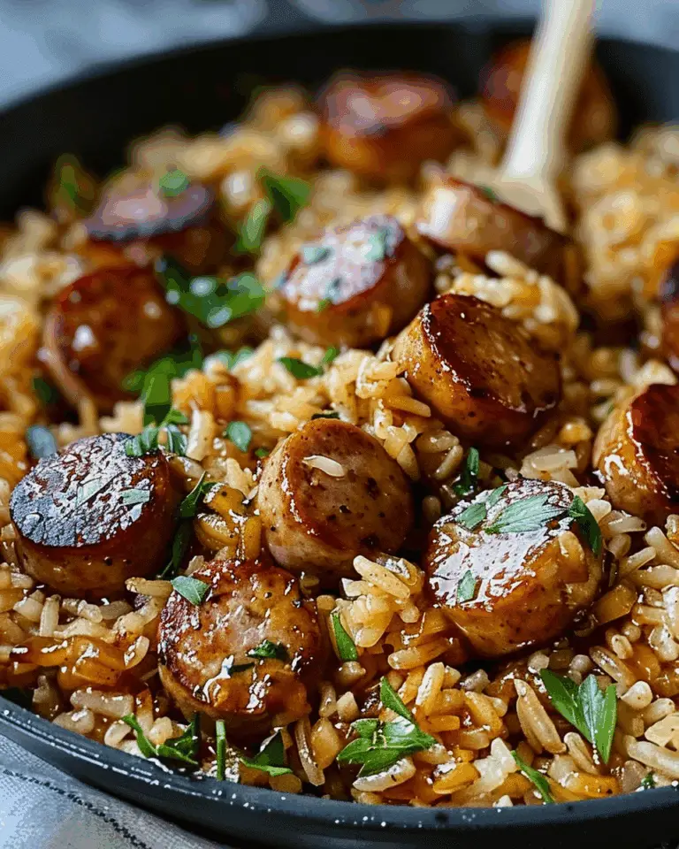 One‑Skillet Cajun Honey Garlic Sausage & Rice
