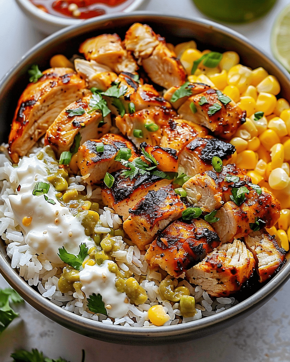 Street Corn Chicken Rice Bowl