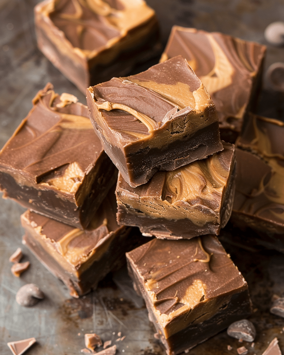 Two-Ingredient Chocolate Peanut Butter Fudge