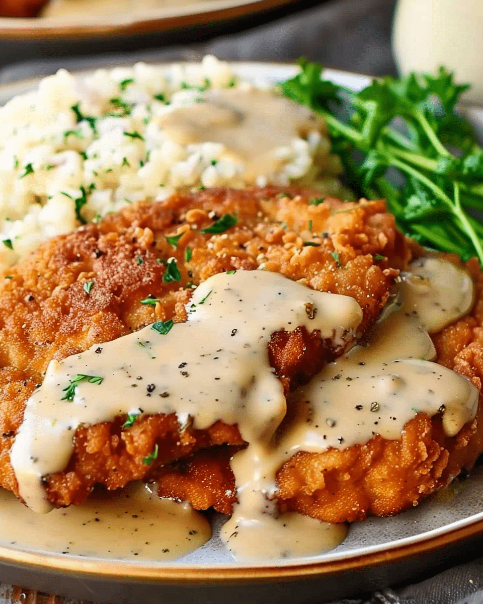 Chicken Fried Steak with Cream Gravy