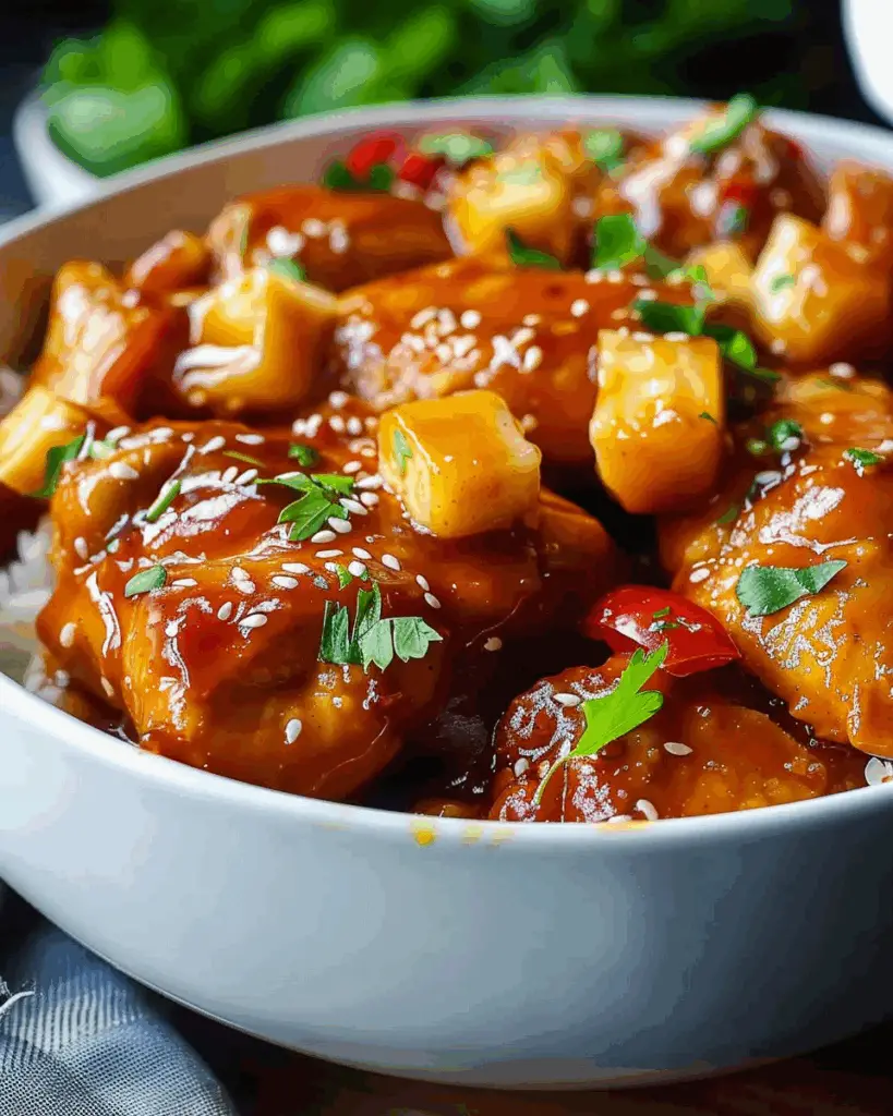 Crockpot Sweet Hawaiian Chicken