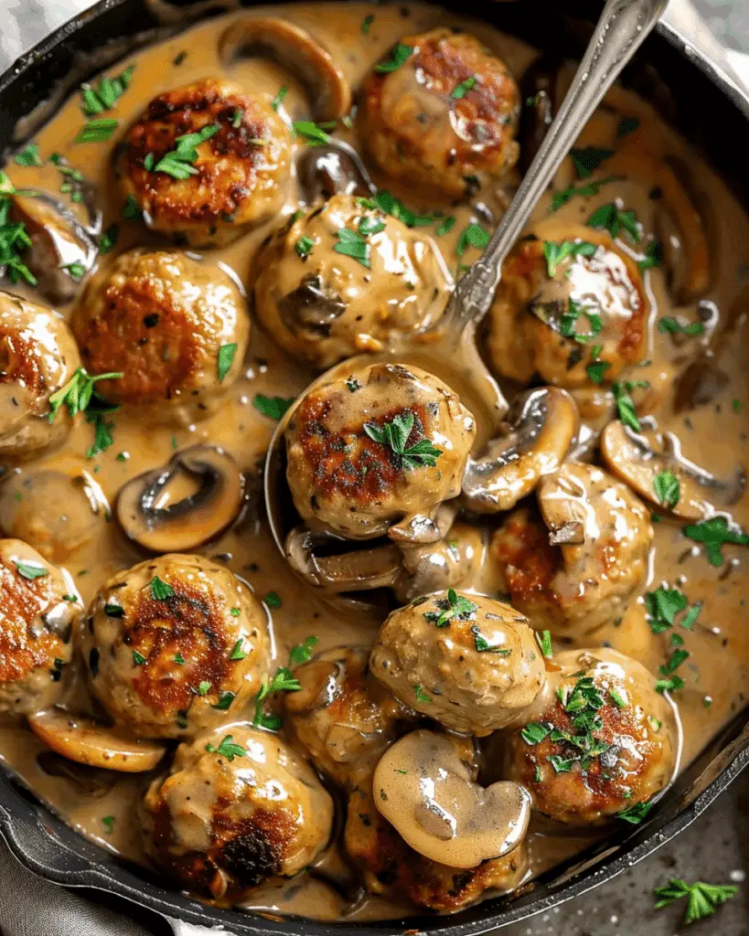 Creamy Mushroom Meatballs