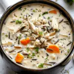 Slow Cooker Creamy Chicken and Wild Rice Soup