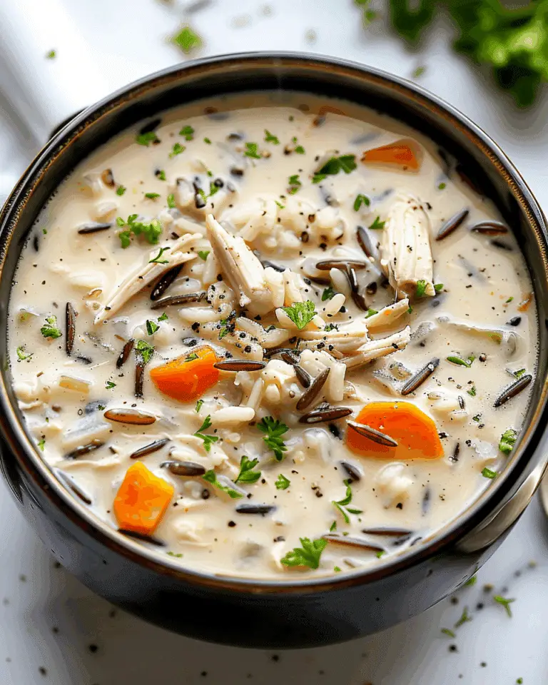 Slow Cooker Creamy Chicken and Wild Rice Soup