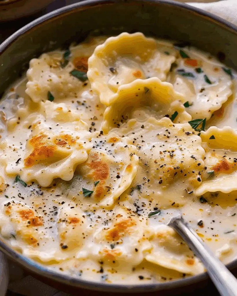 Creamy Tuscan Ravioli Soup: Comfort in Every Spoonful
