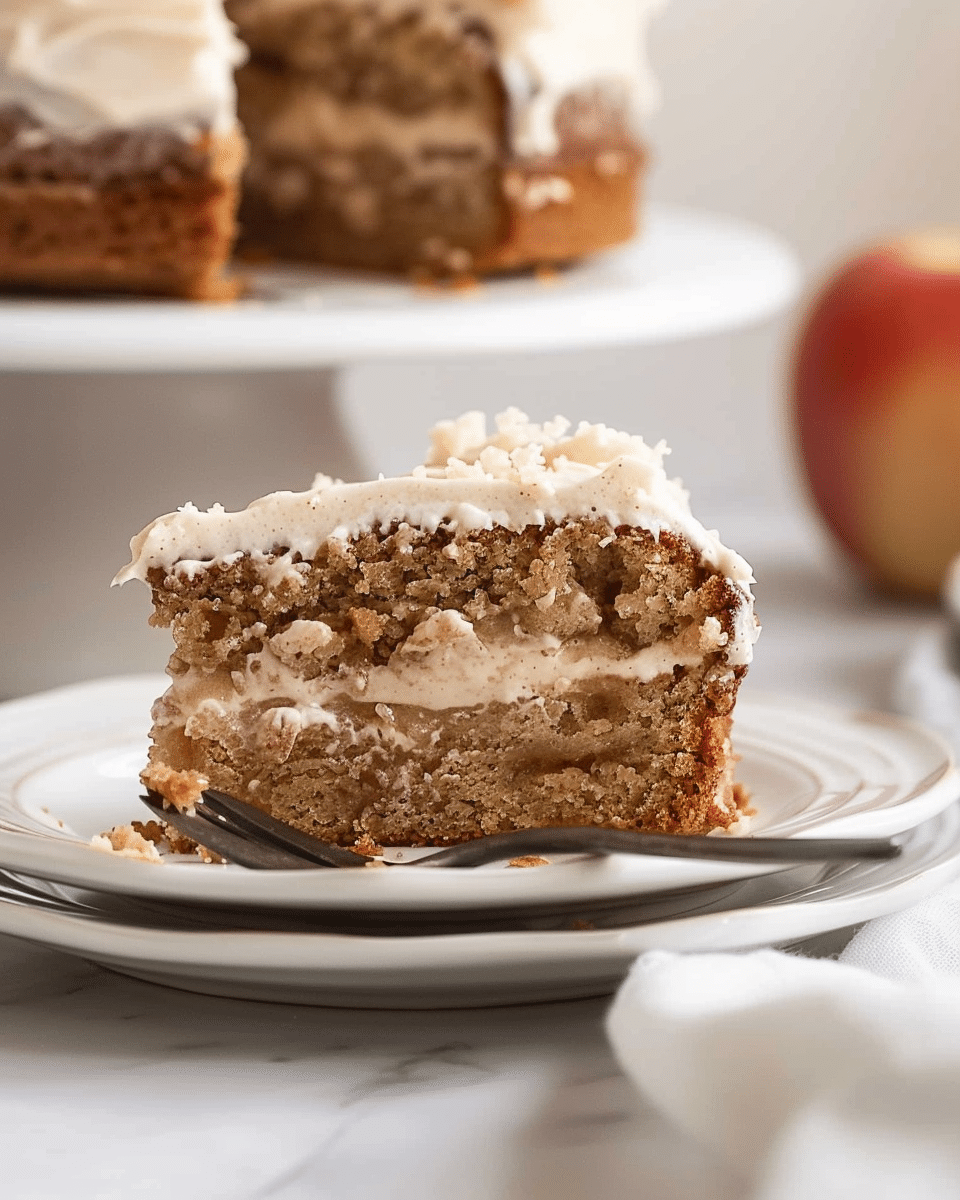 Extra-Moist Cinnamon Applesauce Cake with Cream Cheese Frosting