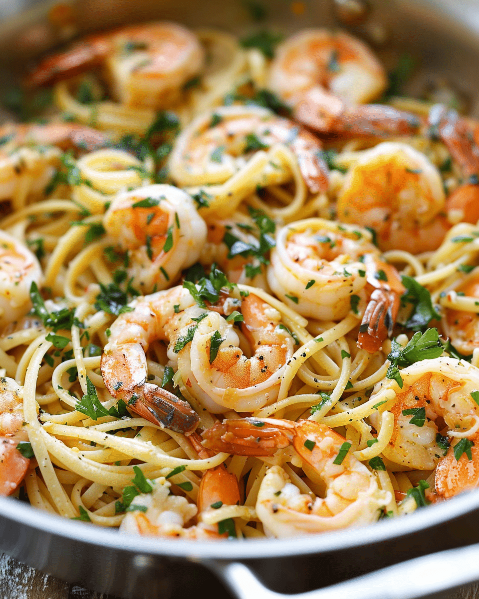 Creamy Garlic Butter Shrimp Pasta (One-Pot)
