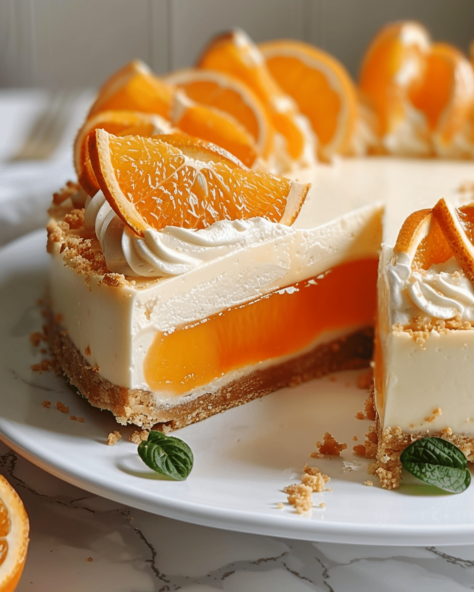 Orange Creamsicle No-Bake Cheesecake