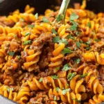 One-Pot Beef Enchilada Pasta