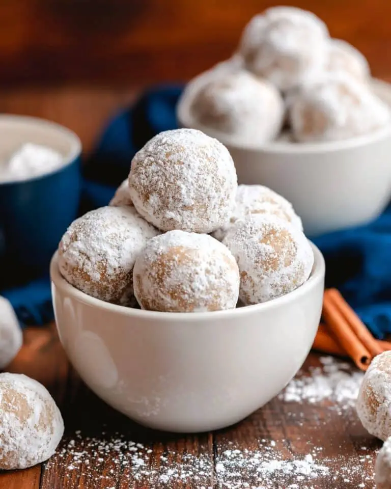 Cinnamon Sugar Snowball Cookies