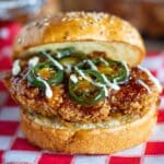 Jalapeño Honey Drenched Crispy Fried Chicken Sandwich