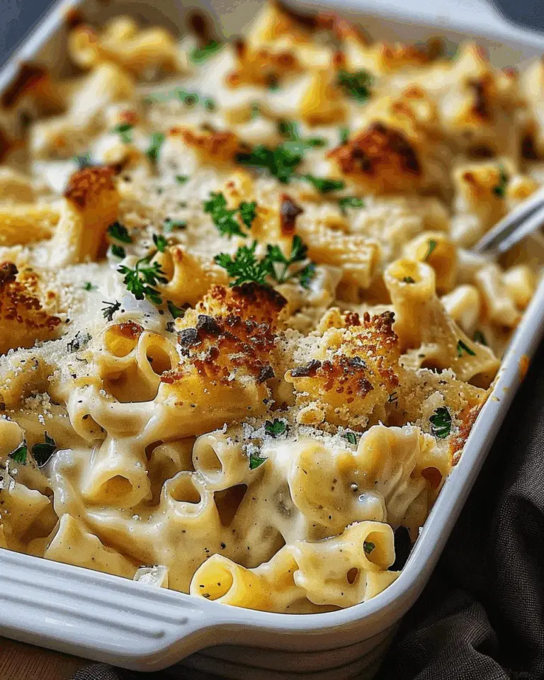 Creamy Garlic Parmesan Pasta Bake