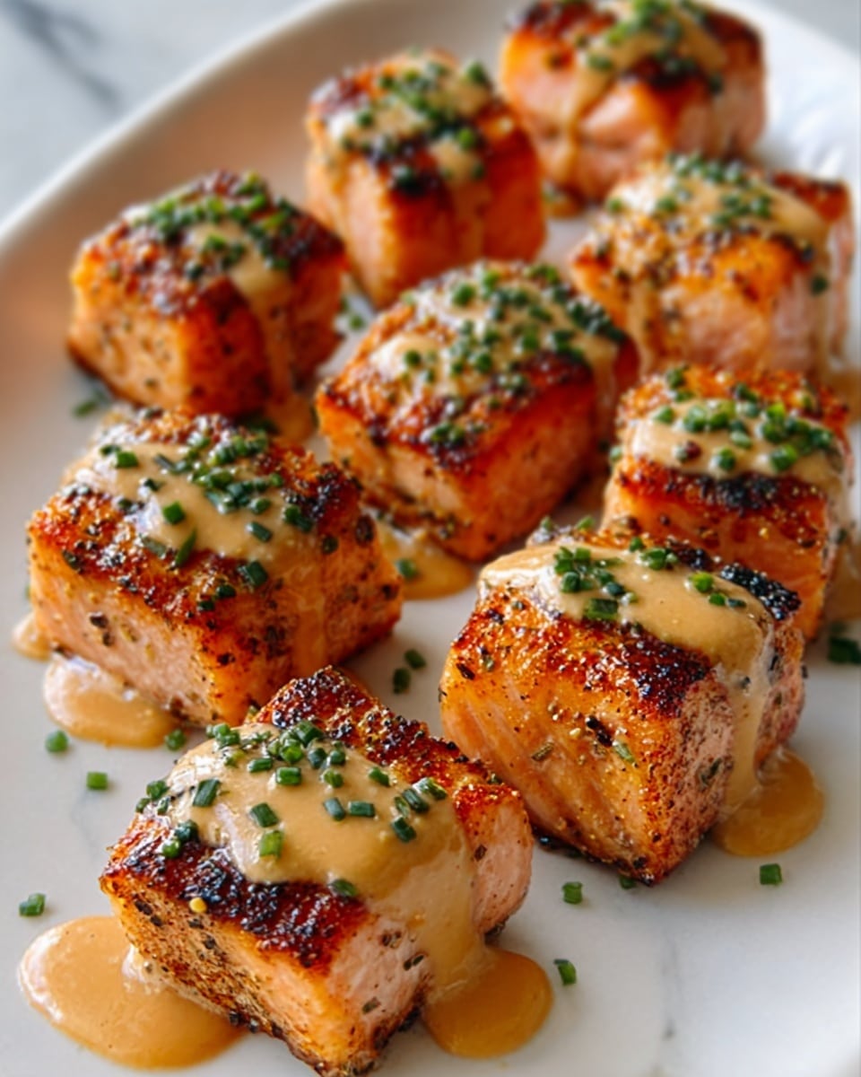 Homemade Crispy Bang Bang Salmon Bites