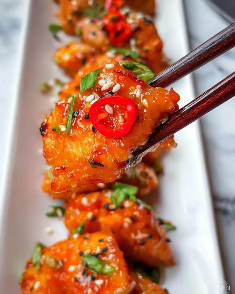 Homemade Crispy Bang Bang Salmon Bites