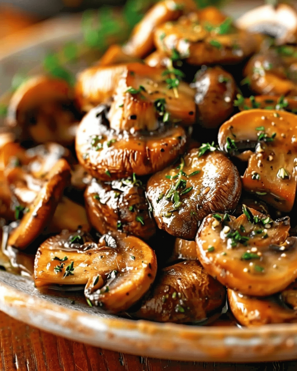 Ruth’s Chris Style Pan-Roasted Cremini Mushrooms