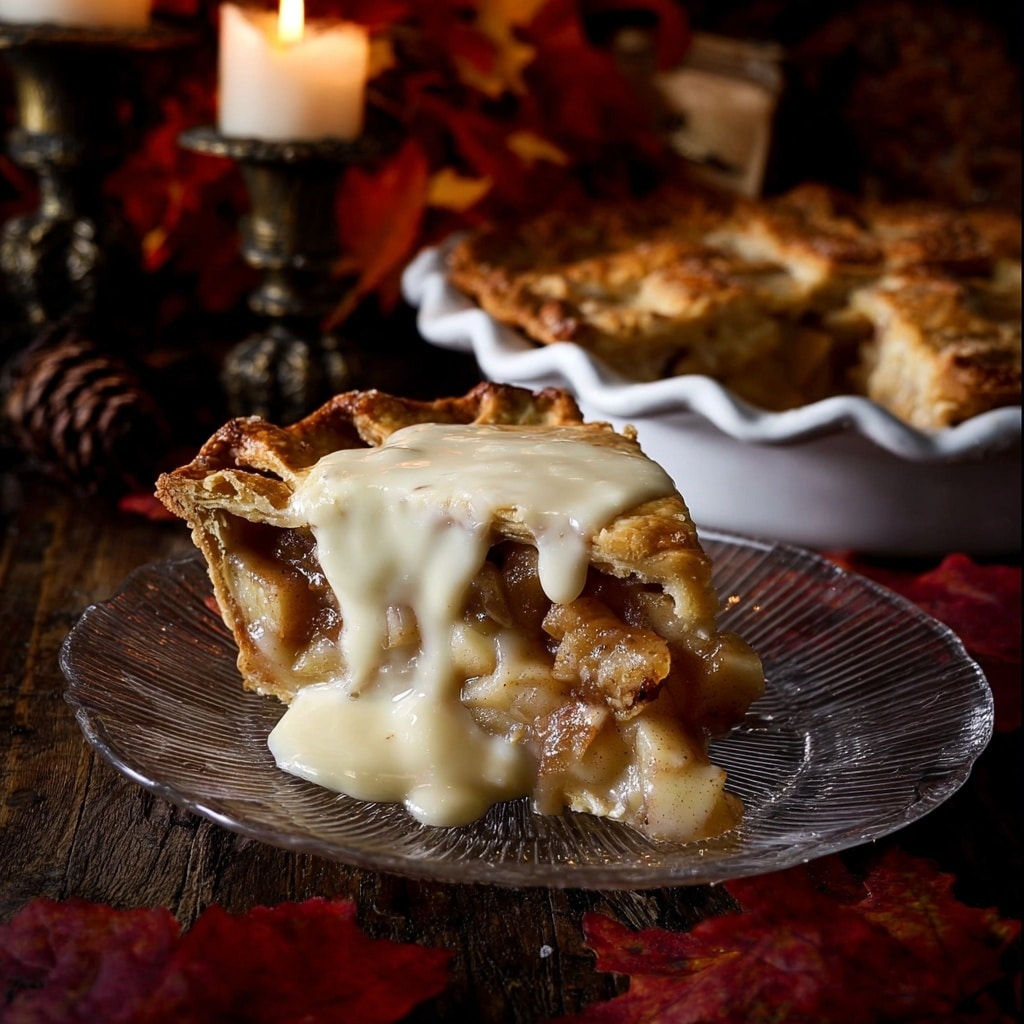 Toffee Apple Pie with Vanilla Custard