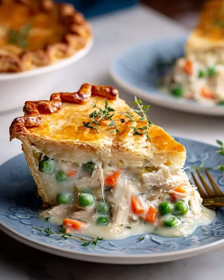 Easy Golden Chicken Pot Pie with Buttery Crust