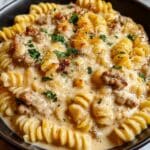 The Best Crockpot Garlic Parmesan Chicken Pasta Recipe