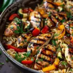 Balsamic Chicken with Orzo and Vegetables