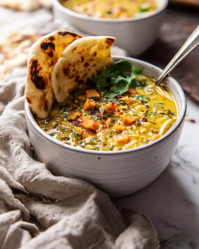 Cozy Coconut Sweet Potato Lentil Soup Recipe