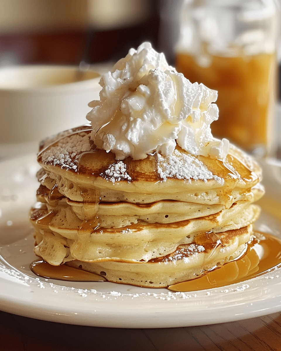 Sweet Coconut Cream Pancakes