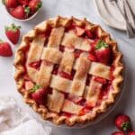 Brown Butter Strawberry Peach Pie