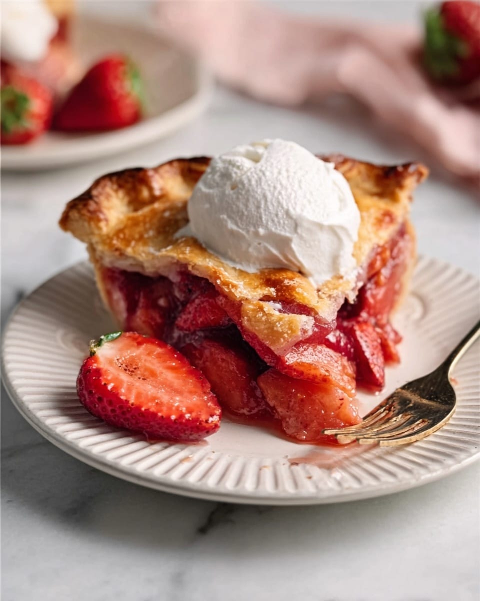 Brown Butter Strawberry Peach Pie