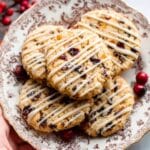 Cranberry Orange Shortbread Cookies