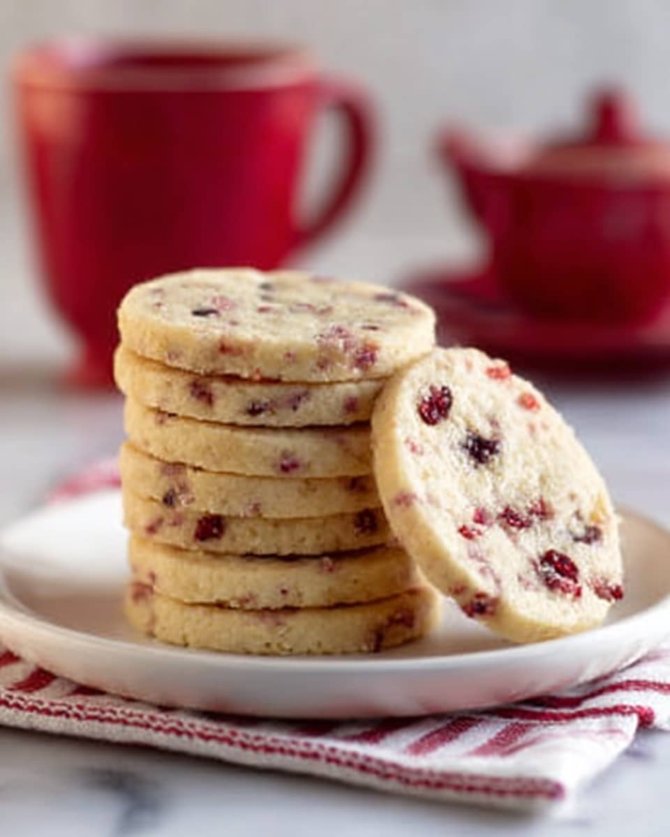 Cranberry Orange Shortbread Cookies