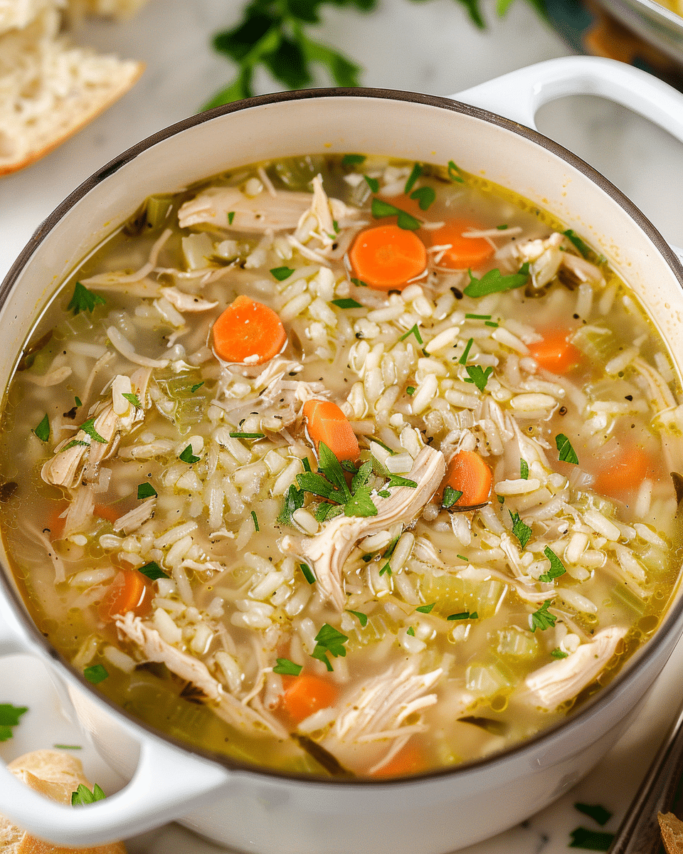 Hearty Chicken and Rice Soup