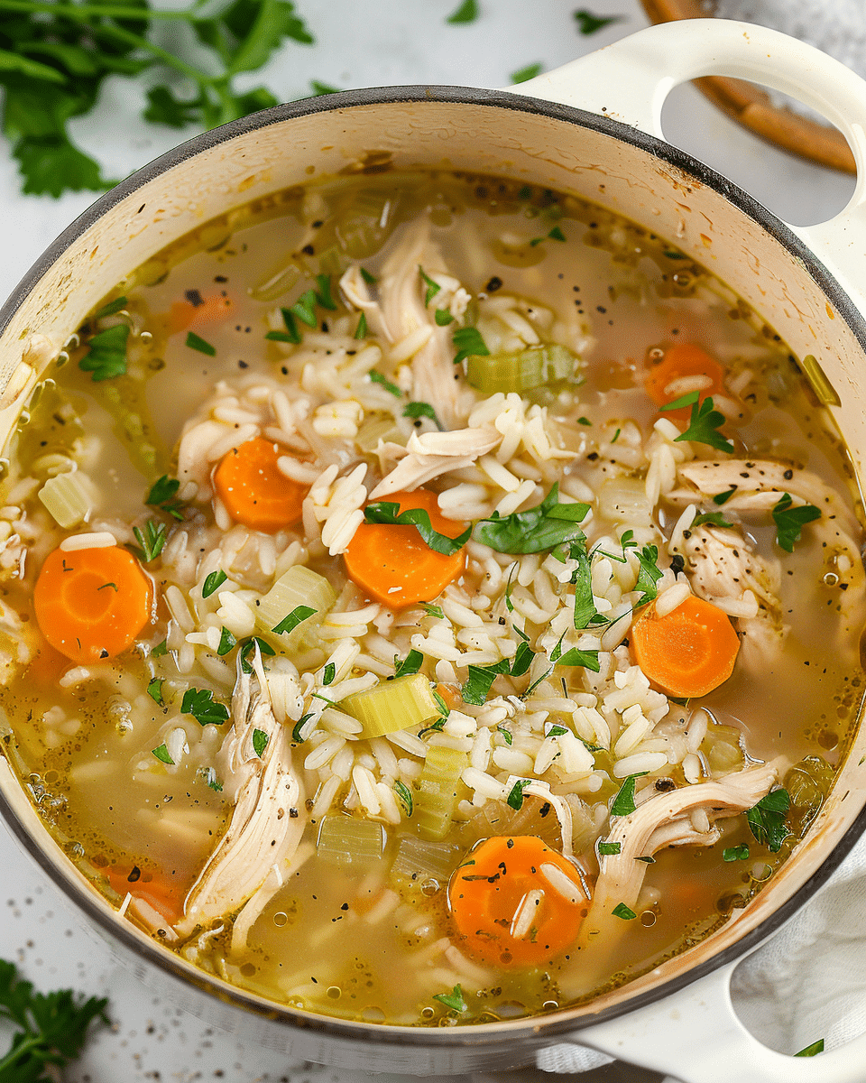 Hearty Chicken and Rice Soup