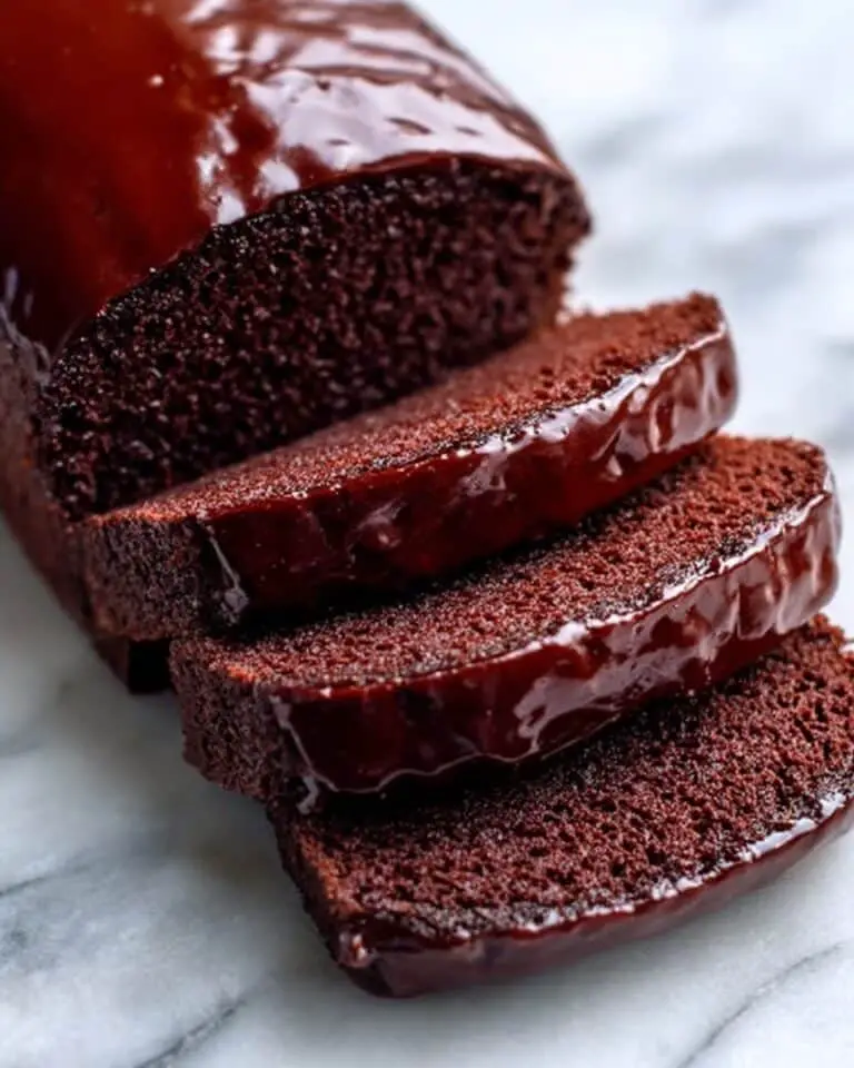 Chocolate Loaf Cake with Chocolate Glaze