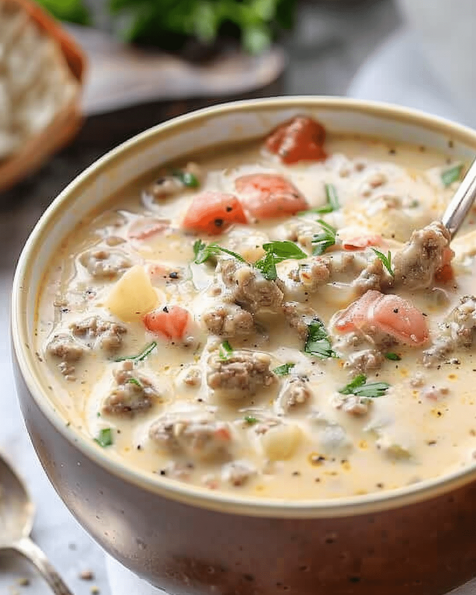 Easy Cheeseburger Soup