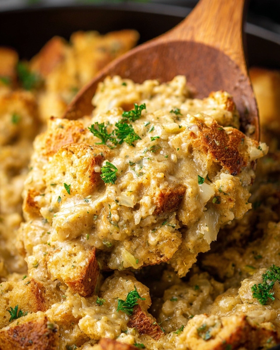Slow Cooker Turkey Stuffing Casserole