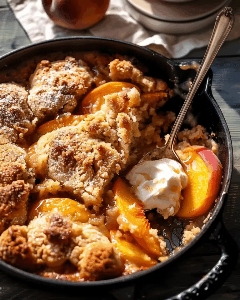 Caramel Peach Dump Cake