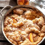 Caramel Peach Dump Cake