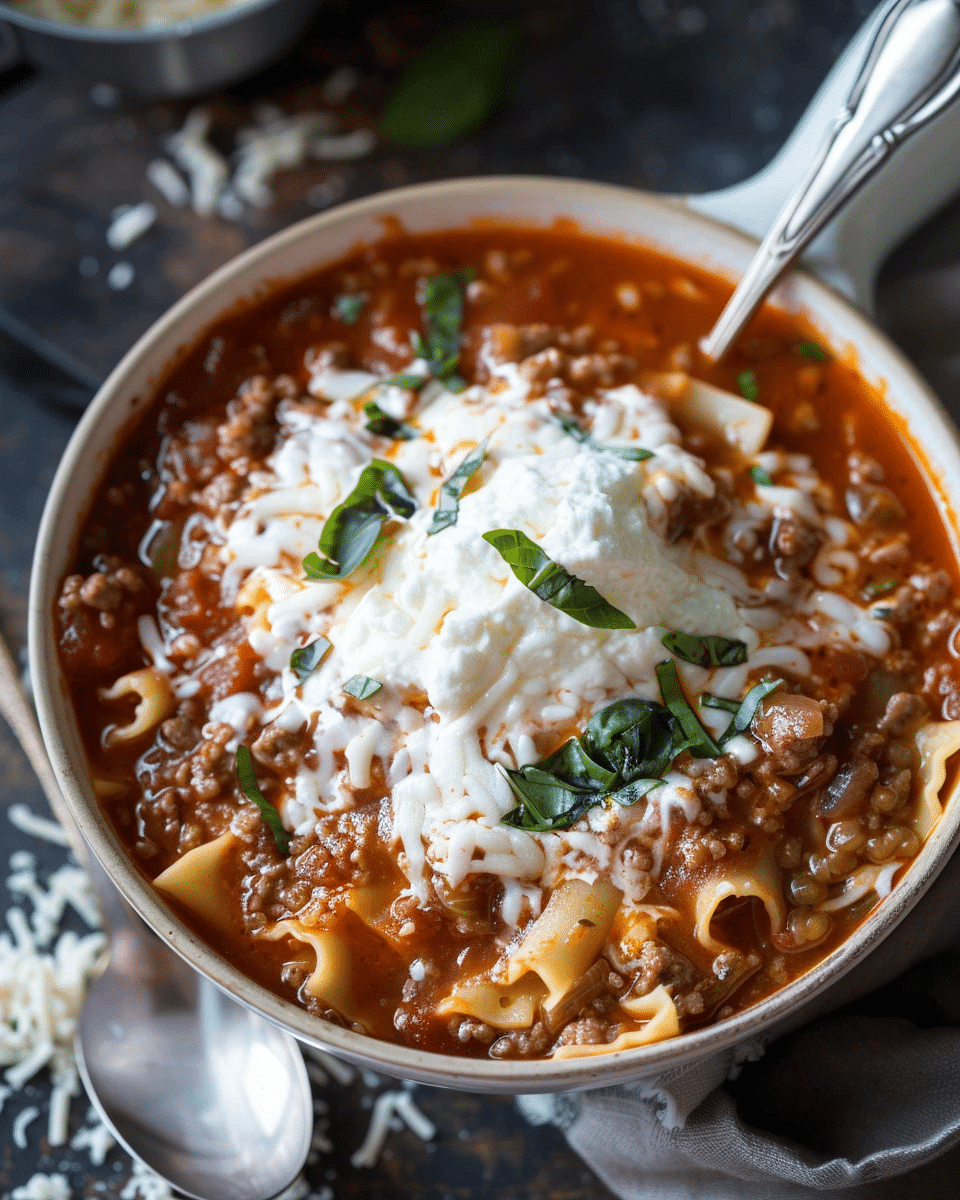 Easy Lasagna Soup