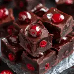 Dark Chocolate Cherry Fudge
