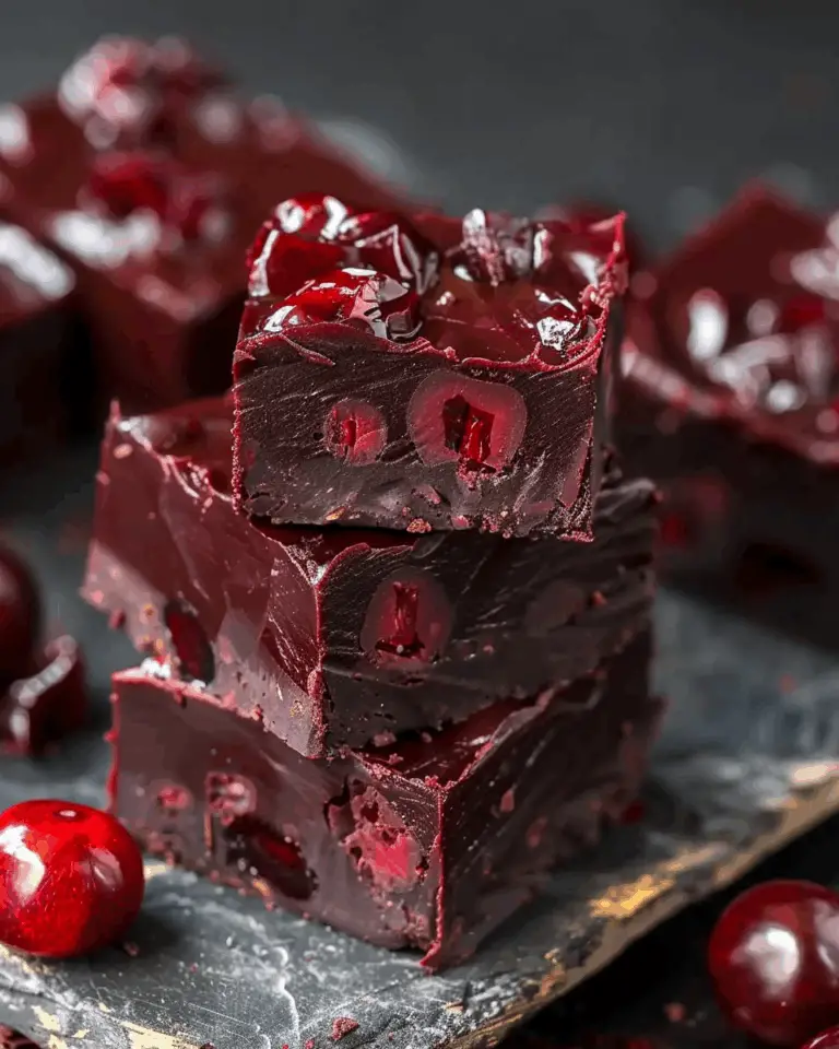 Dark Chocolate Cherry Fudge
