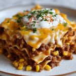 Cheddar Ranch Beef and Corn Pasta Bake