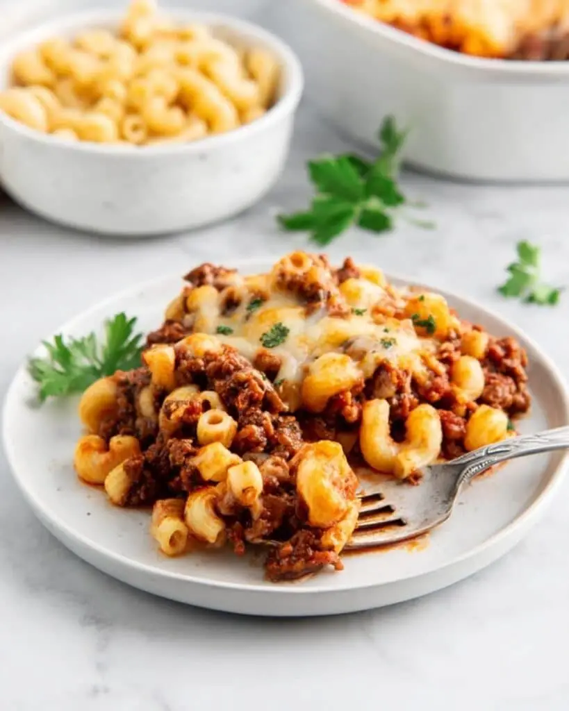 Cheesy Hamburger Casserole Bake