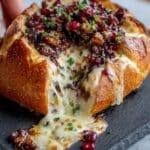 Baked Brie in a Cranberry Bread Bowl