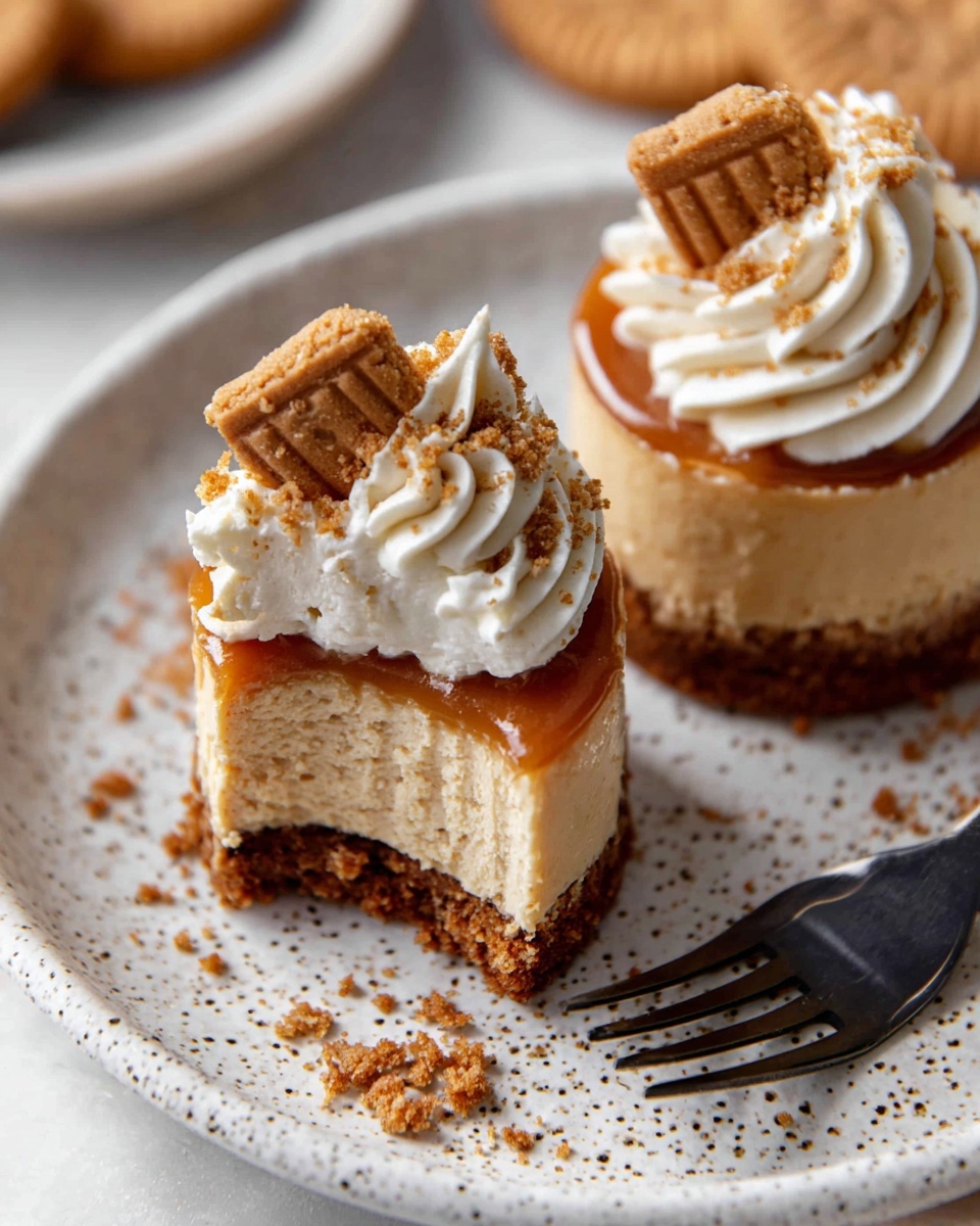 No-Bake Mini Biscoff Cheesecakes