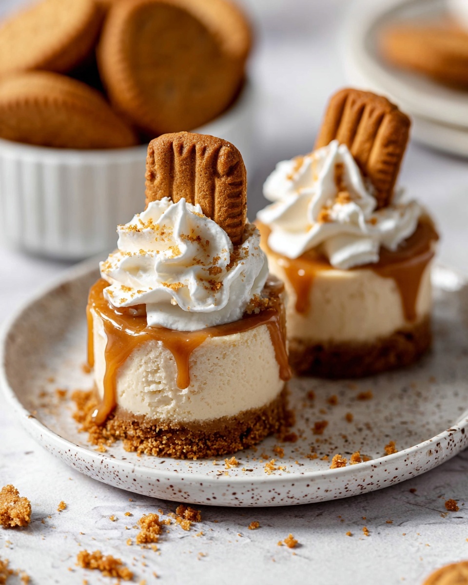 No-Bake Mini Biscoff Cheesecakes