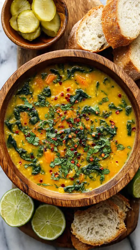 Thai-Inspired Red Lentil Soup with Coconut Milk