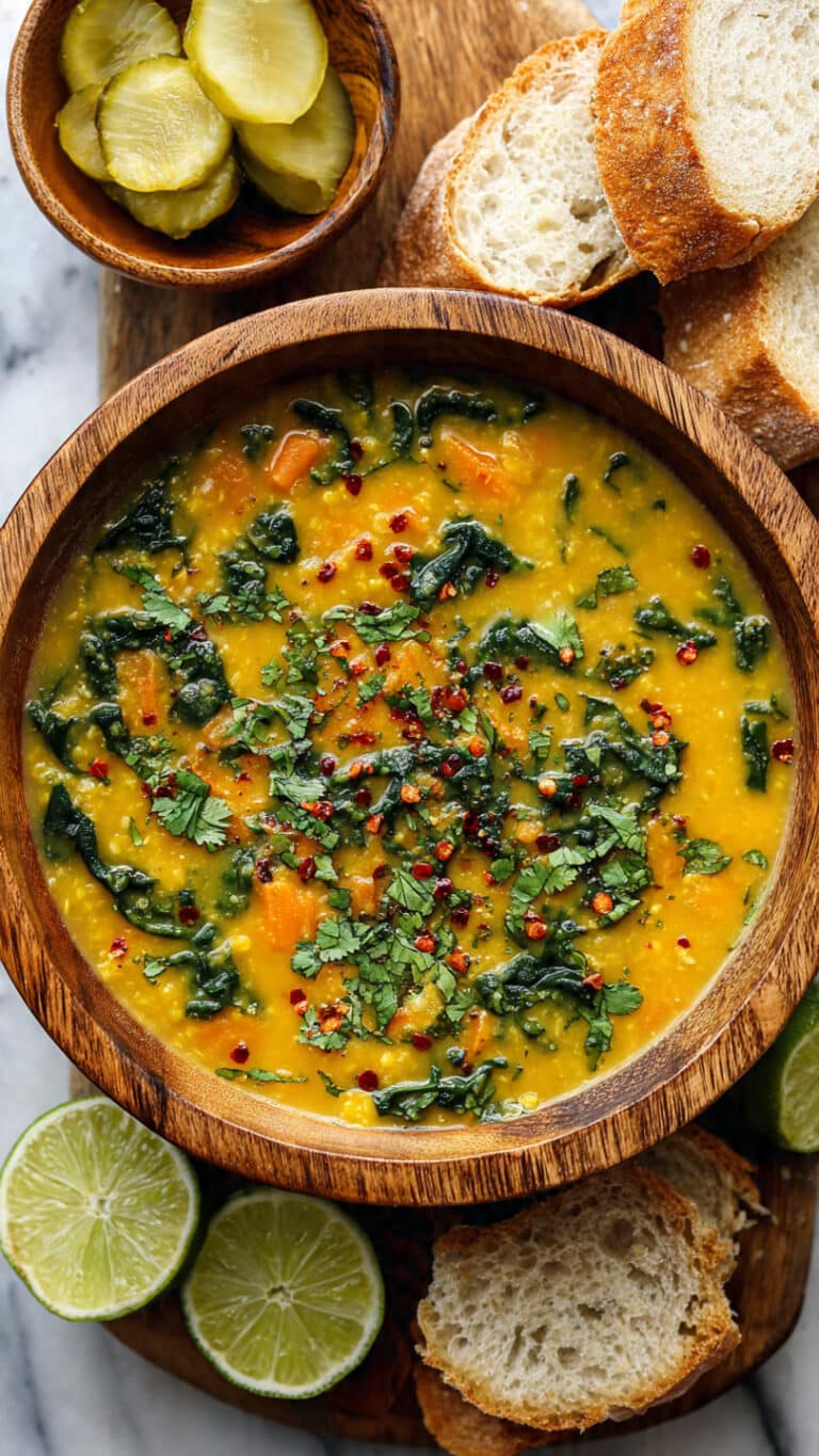 Thai-Inspired Red Lentil Soup with Coconut Milk